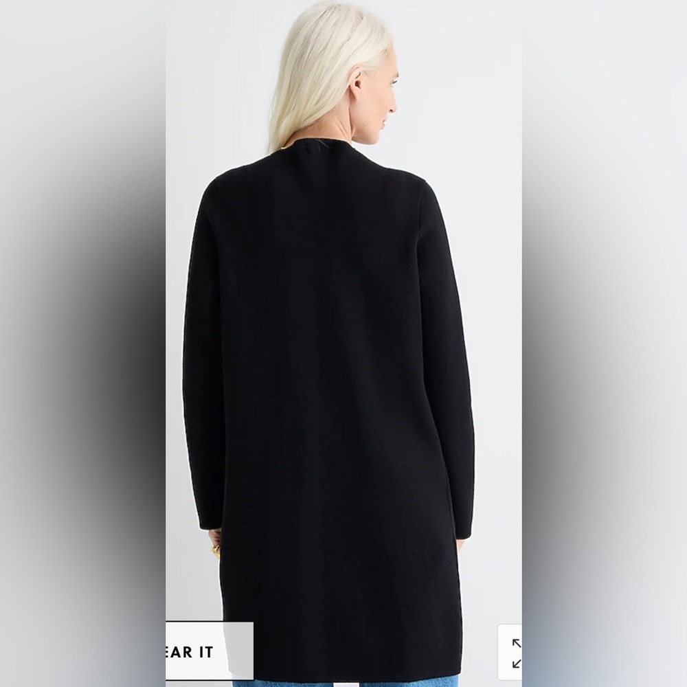 NWT J Crew Juliette collarless sweater-blazer size M Black J6339 - Picture 5 of 10